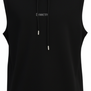sleeveless hoodie black